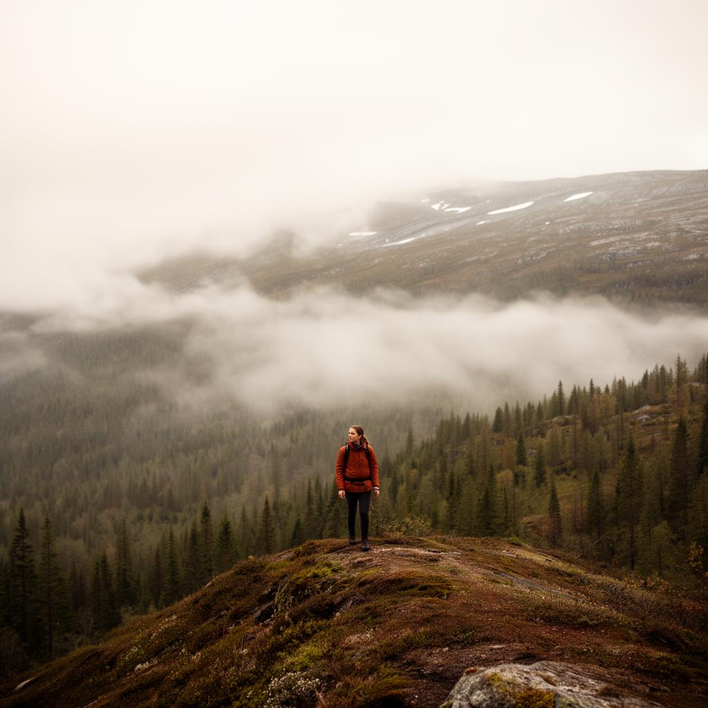 Mosjonister på tur i norsk natur